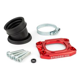 Collettore aspirazione STAGE6 360° rosso per PWK 30-36mm