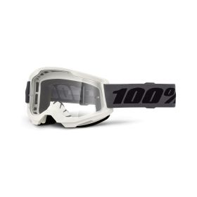 Lunettes de motocross 100 % STRATA 2 grises avec lentille transparente