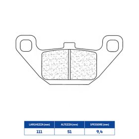 Plaquettes de frein avant CL BRAKES 2285A3+ paire en composé fritté pour KAWASAKI