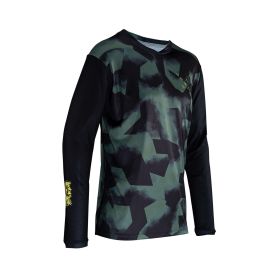 LEATT Gravity 3.0 MTB Trikot Schwarz/Spinatgrün IceYarn-Gewebe Belüftet