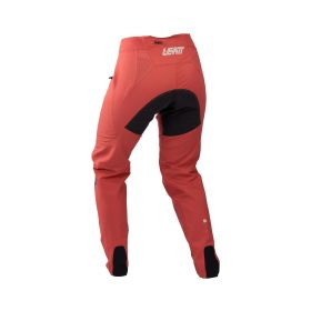 Pantalons de VTT LEATT Gravity 3.0 pour femmes en tissu extensible rouge Race Slim