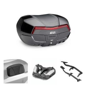 GIVI MAXIA 5 Schwarz Rot 58L Topcase-Kit für KTM