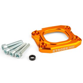 Piastra collettore aspirazione STAGE6 360° D.40 arancio AM6/DERBI