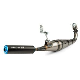 Marmitta completa STAGE 6 STREETRACE terminale blu/nero per Peugeot 103 Sp