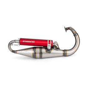 Échappement complet Stage6 Pro Replica MK2 rouge pour Peugeot Speedfight