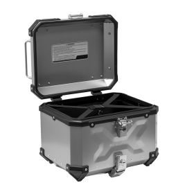 Bauletto S-Line Argento in Alluminio 37 Litri con Piastra Universale