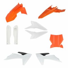 Kit carene 9 pezzi ACERBIS arancio/bianco per KTM SX 50