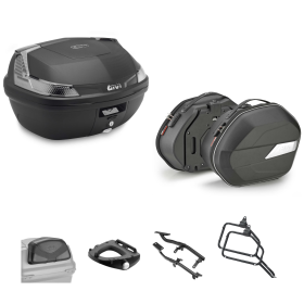 Kit GIVI bauletto BLADE TECH borsa WL900B nero fumè 47/25L per CF MOTO 700 MT ADV