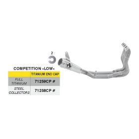 Marmitta completa ARROW racing COMPETITION bassa titanio per BMW M 1000 RR