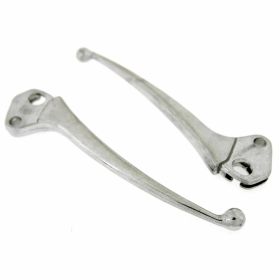 Kit leve freno/frizione FA ITALIA sinistro/destro argento alluminio per Lambretta