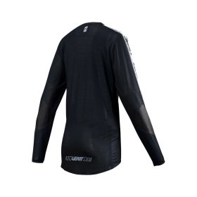 Damen MTB LEATT Gravity 4.0 Trikot Schwarz Ultra-leicht DWR Reflektierender Stoff