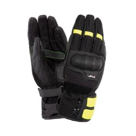 T.UR g-one Hydroscud 4-Jahreszeiten Handschuhe Schwarz fluo Gelb Wasserdicht Zertifiziert