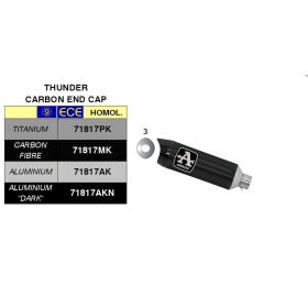Marmitta ARROW Thunder carbonio con fondello carby e collettore Yamaha MT-07 700 2014-2020