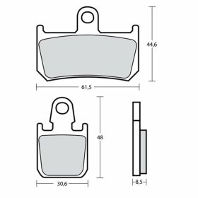 Plaquettes de frein frittées BREMBO Z04 M528Z04 pour piste YAMAHA