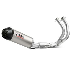 MIVV Komplettauspuff homologiert OVAL Titan mit Kohlefaser-Endkappe für KAWASAKI Z650