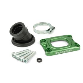 Collettore aspirazione STAGE6 360° verde per DELL ORTO/CP