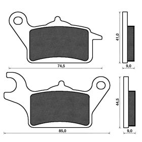 Jeu de plaquettes de frein avant C4 pour Yamaha Tricity 125 DX