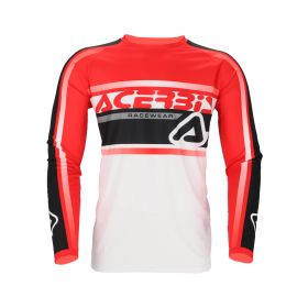 ACERBIS Off Road Trikot Polyester MX Linear Lugo Weiß/Rot