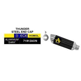 ARROW Thunder Slip-On Rennsportauspuff Dunkel Aluminium und Sammler für Yamaha Tracer 900