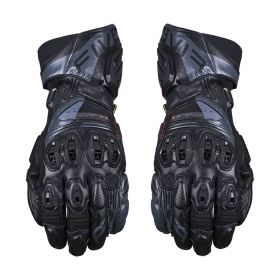 Motorcycle Gloves Racing FIVE RFX1 EVO Summer Leather Black Dark Gray