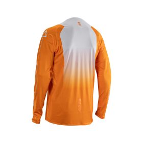 Maillot motocross LEATT Moto 4.5 Lite orange blanc filet élastique