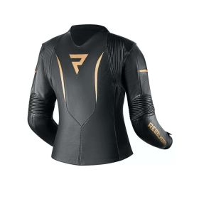 Giacca moto donna in pelle REBELHORN REBEL nera/oro