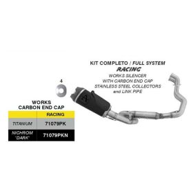 ARROW Works komplettes schwarzes Nichrom-Rennsportauspuffsystem für Suzuki GSX-8S