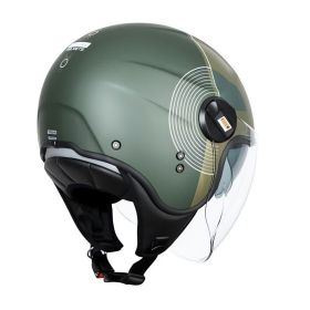 Casco Demi-Jet ORIGINE ALPHA UPNDOWN verde opaco