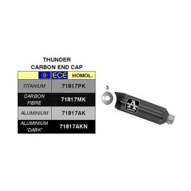Marmitta ARROW Thunder alluminio dark fondello carby e collettore YAMAHA mt-07 2007-2014