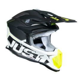 Casco Motocross JUST1 J18F HEXA giallo fluo/nero/bianco