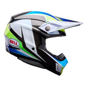Casque motocross BELL Moto-10 Spherical Grid blanc bleu