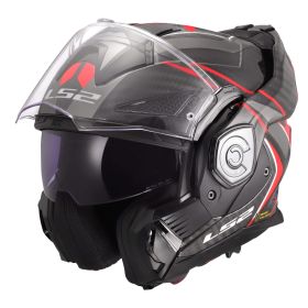 Casco Modulare Reversibile LS2 FF901 ADVANT-X CARBON Future II Rosso Lucido