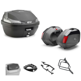 GIVI BLADE TECH Topcase V35 schwarz rauch/rot 37/35L für YAMAHA