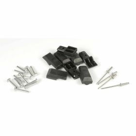 Listelli Pedana Alluminio/Gomma Argento/Nero con Kit Rivetti e Terminali