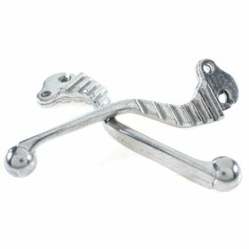130 mm Silver Matte Aluminum Clutch/Brake Lever Kit 2 Pieces