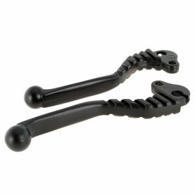 FA ITALIA Sport Levers Black Striped Aluminum 2 Pieces 130 mm