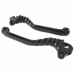 FA ITALIA Sport Levers Black Striped Aluminum 2 Pieces 130 mm