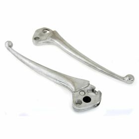 Kit leve freno/frizione FA ITALIA sinistro/destro argento alluminio per Lambretta
