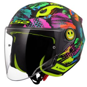 Child Motorcycle Helmet LS2 OF622 FUNNY II Joy Glossy Black