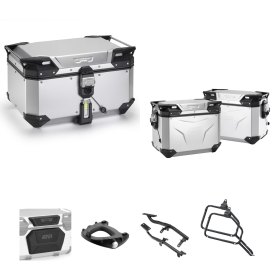 GIVI EVO SMART Aluminium eloxiert grauer Topcase Gepäck 58/44L für SUZUKI GSX S GX