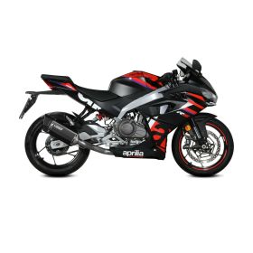 Kompletter MIVV homologierter SR-1 Hochschwarzer Auspuff für APRILIA RS 457