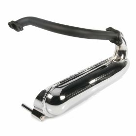 FACO ET3 Banana Exhaust in chrome-plated steel with connector and support plate