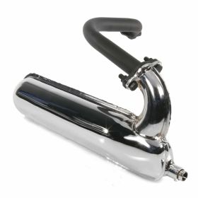 FACO ET3 Banana Exhaust in chrome-plated steel with connector and support plate