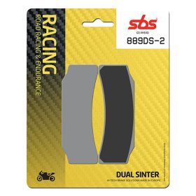 Paire de plaquettes de frein de course SBS en composé fritté 889DS pour BREMBO