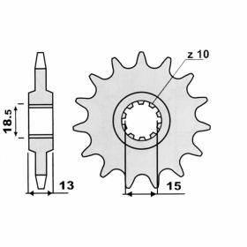 FANTIC MOTOR Kettenrad 14 Zähne Kette 428
