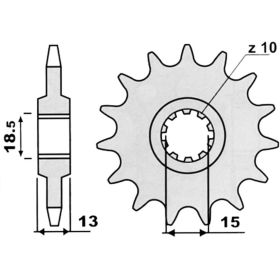 FANTIC MOTOR 11-Zähne Kettenrad 428