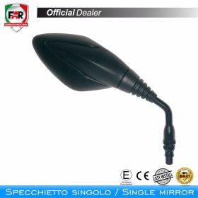 Specchietto manubrio omologato FAR 0168 sinistro universale nero