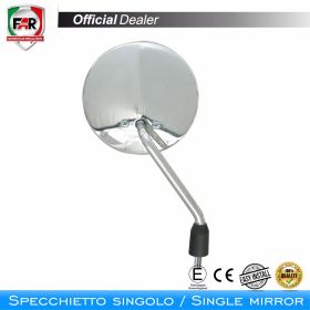 Specchietto manubrio omologato FAR 0259 sinistro universale cromo