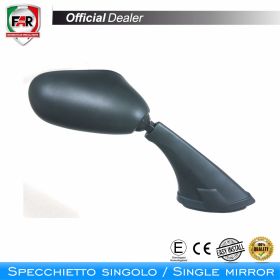 FAR 0301 Left Black Fairing Mirror Approved