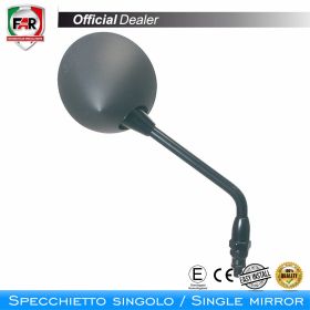Specchietto manubrio omologato FAR 0307 sinistro nero